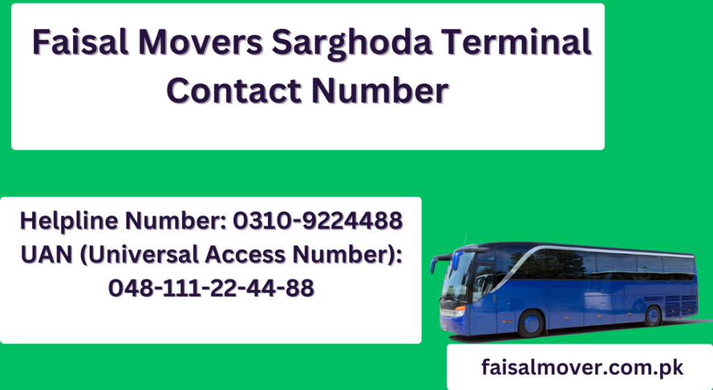 Faisal Movers Sarghoda contact, Ticket, Fares rate 2024