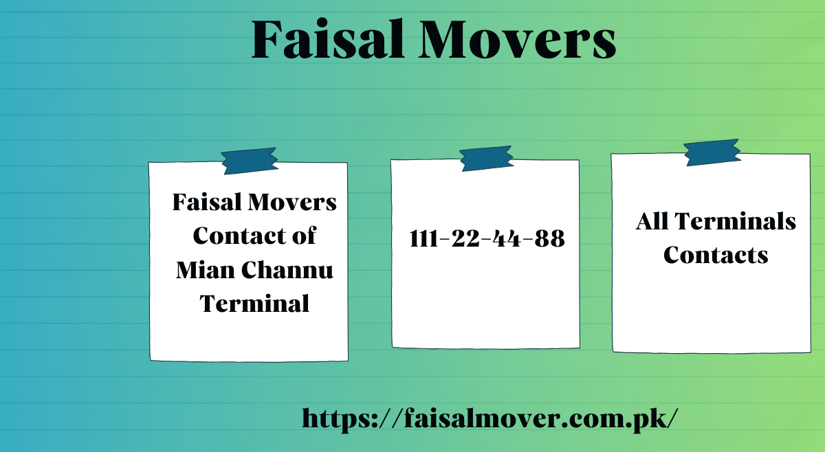 Faisal Movers Contact of Mian Channu Terminal