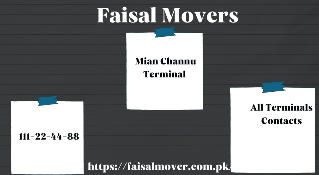 Faisal Movers Contact of Mian Channu Terminal