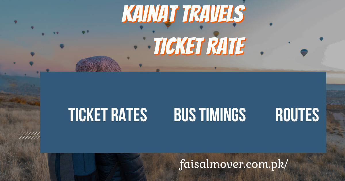 Kainat travels Ticket Rate